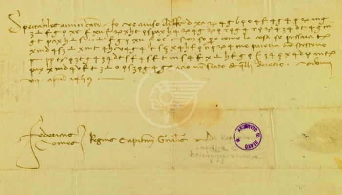 Svelata una lettera cifrata di Federico da Montefeltro a 600 anni dalla sua nascita